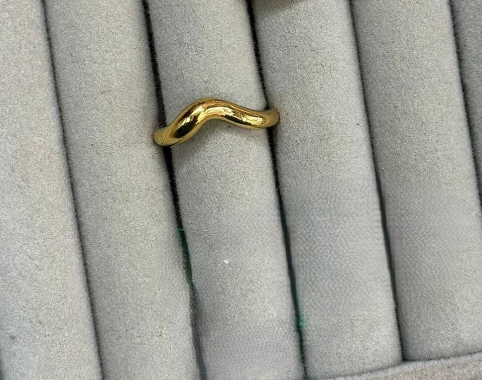 Gold Organic Wave Ring