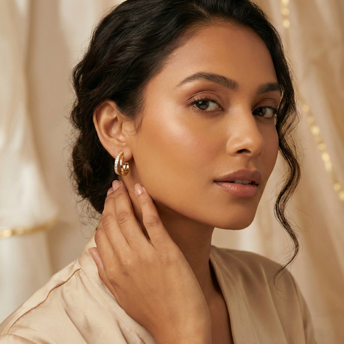 Gold Multi-Band Hoop Earrings