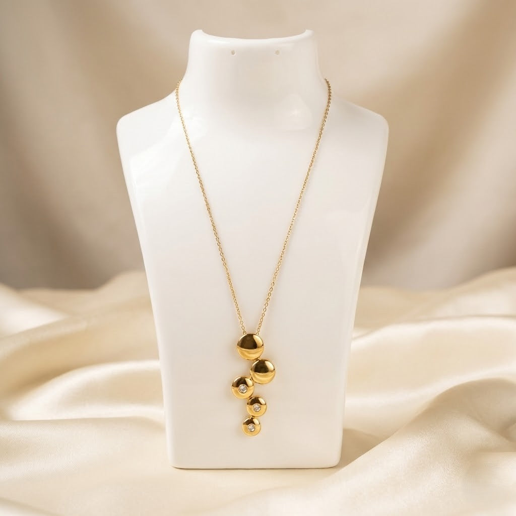 The Celestial Cascade Pendant Chain Necklace