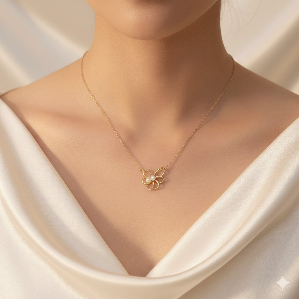 Pearl Butterfly Necklace