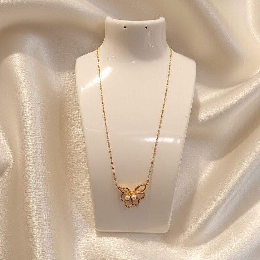 Pearl Butterfly Necklace