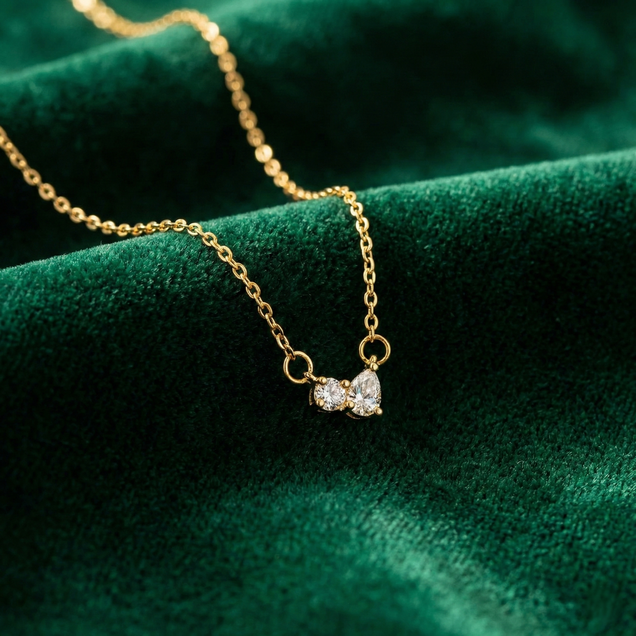 Pear Cut Minimalist Necklace