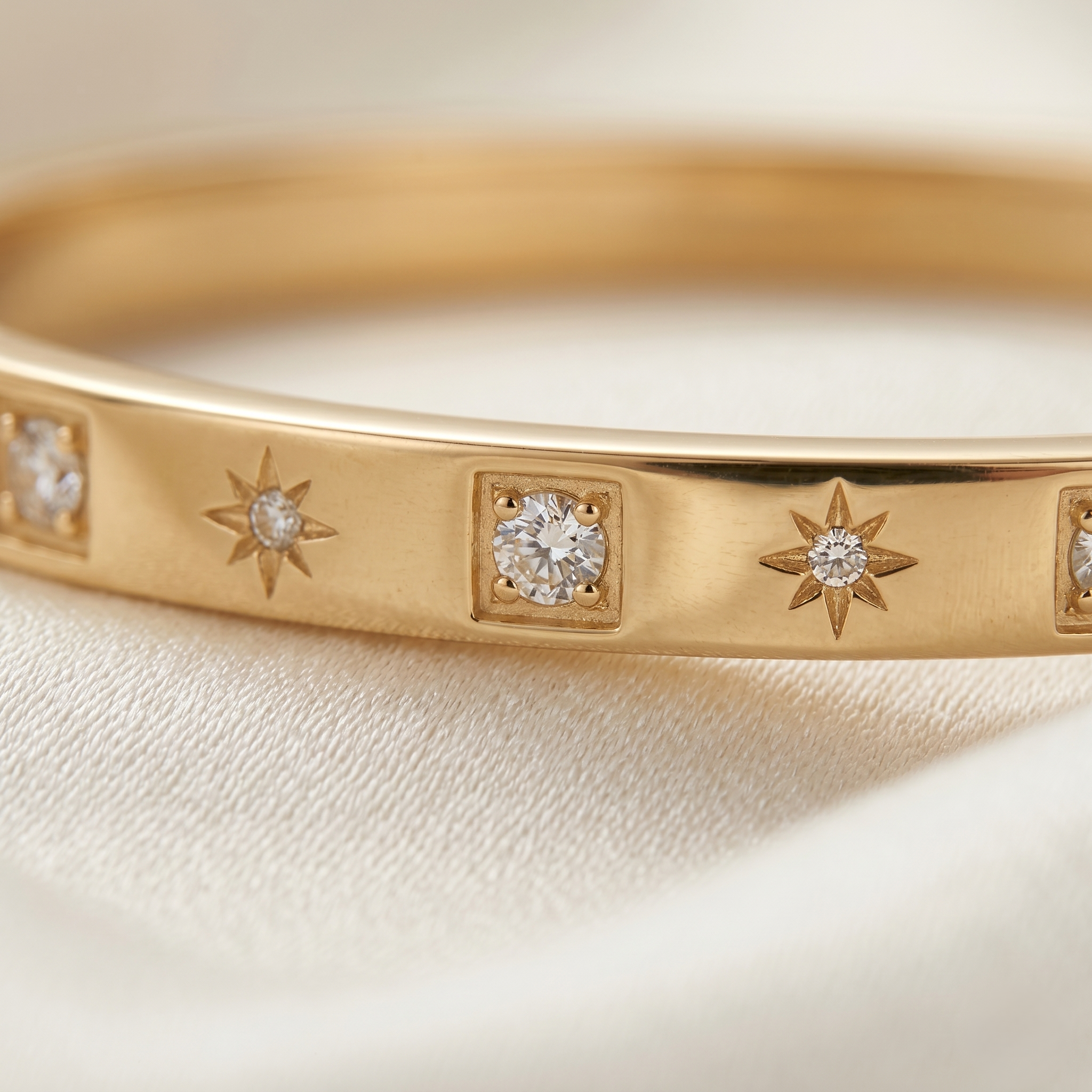 Celestial North Star Gold Bangle