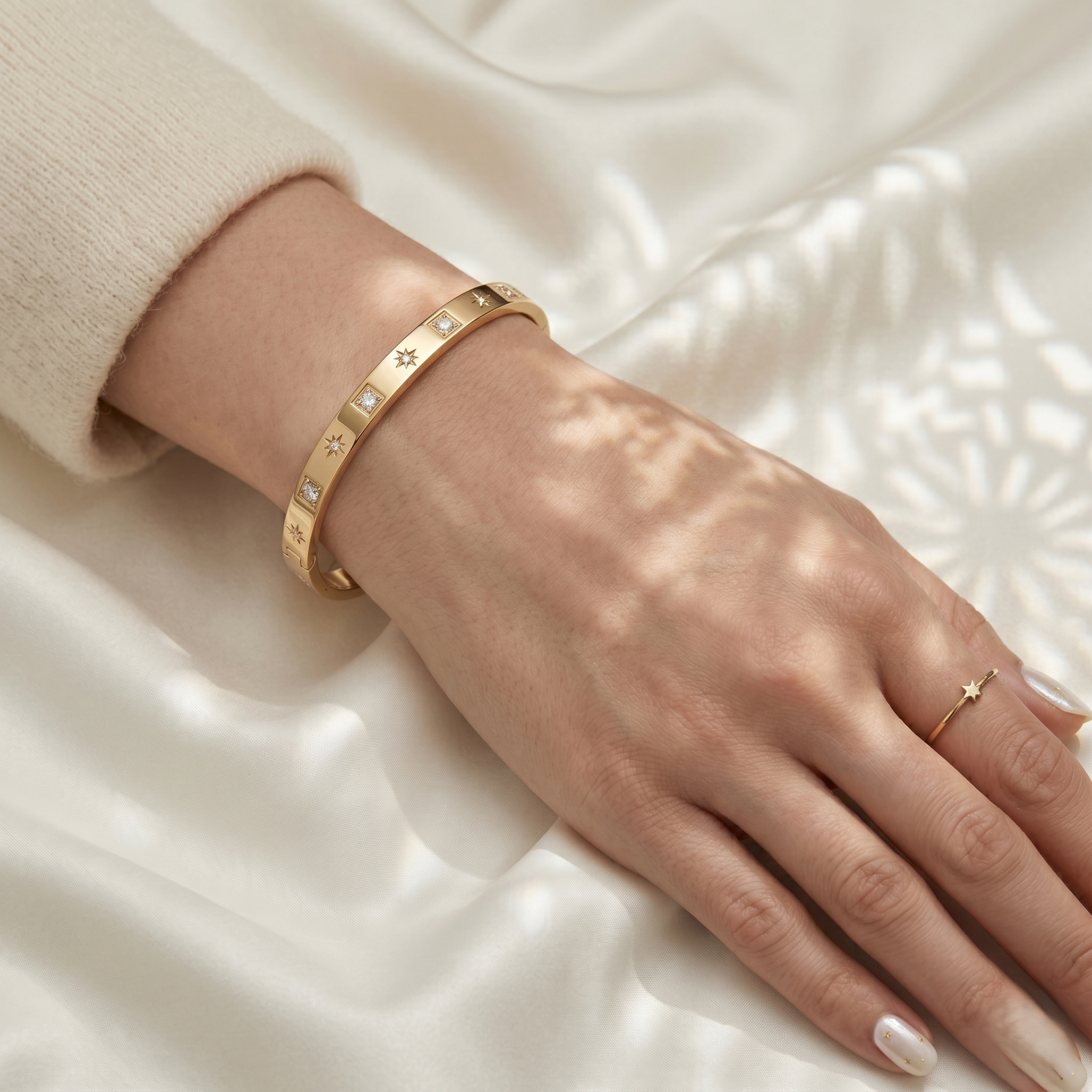 Celestial North Star Gold Bangle