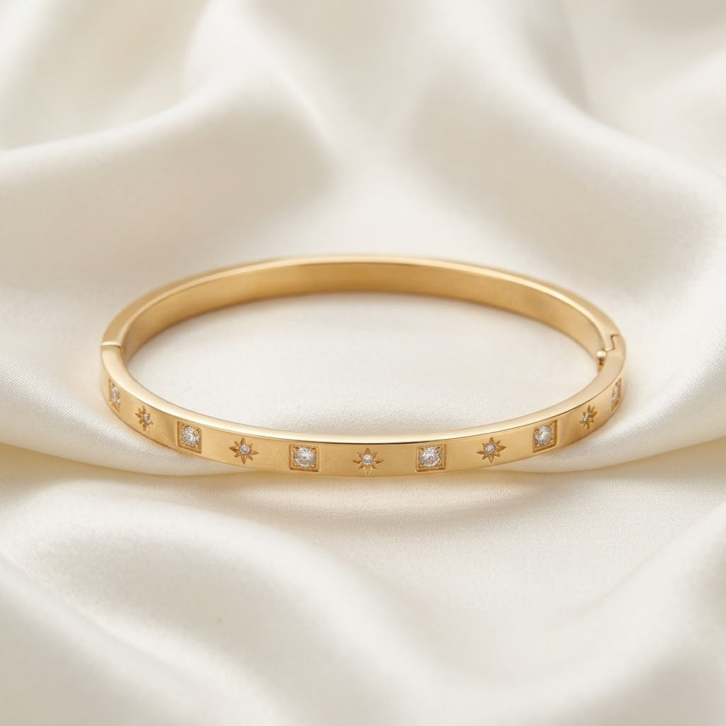 Celestial North Star Gold Bangle