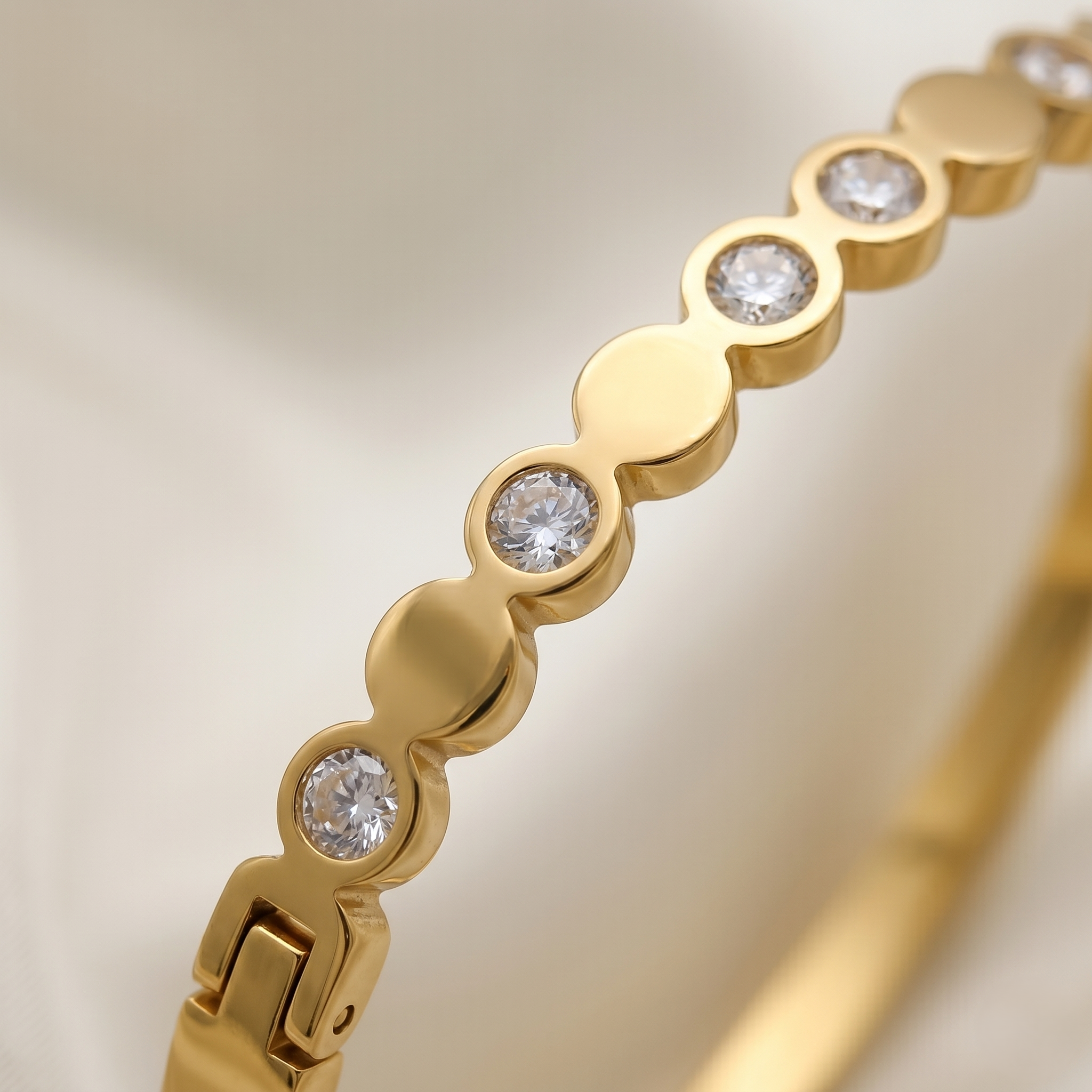 Lumina Gold Crystal Disc Bracelet
