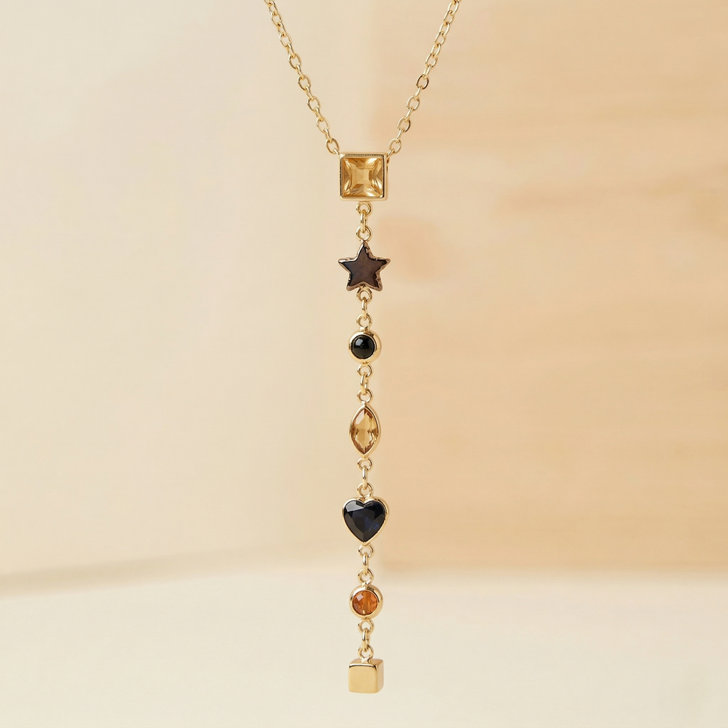 Multi-Charm Y-Drop Lariat Necklace