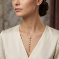 Cascading Gold Heart Drop Necklace