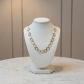 Two-Tone Interlocking Circle Link Necklace