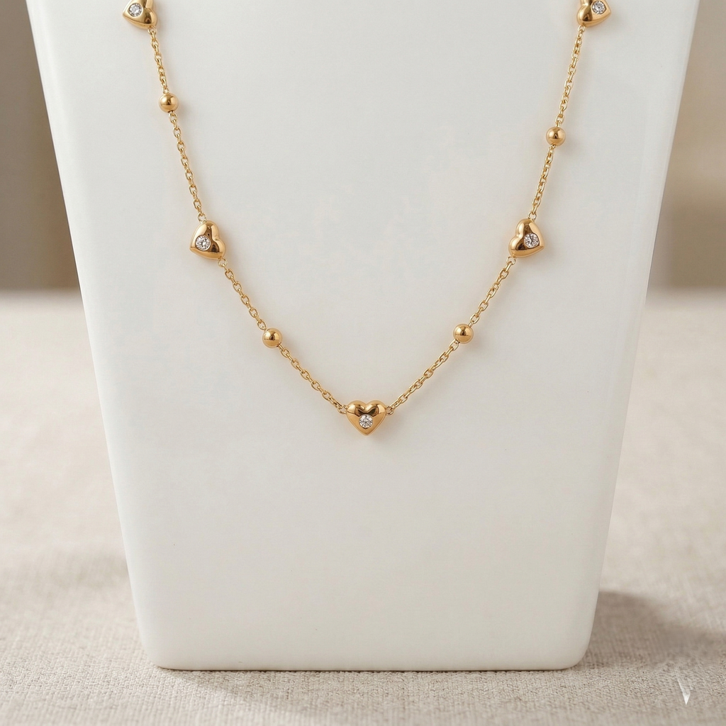 Heart Station Necklace