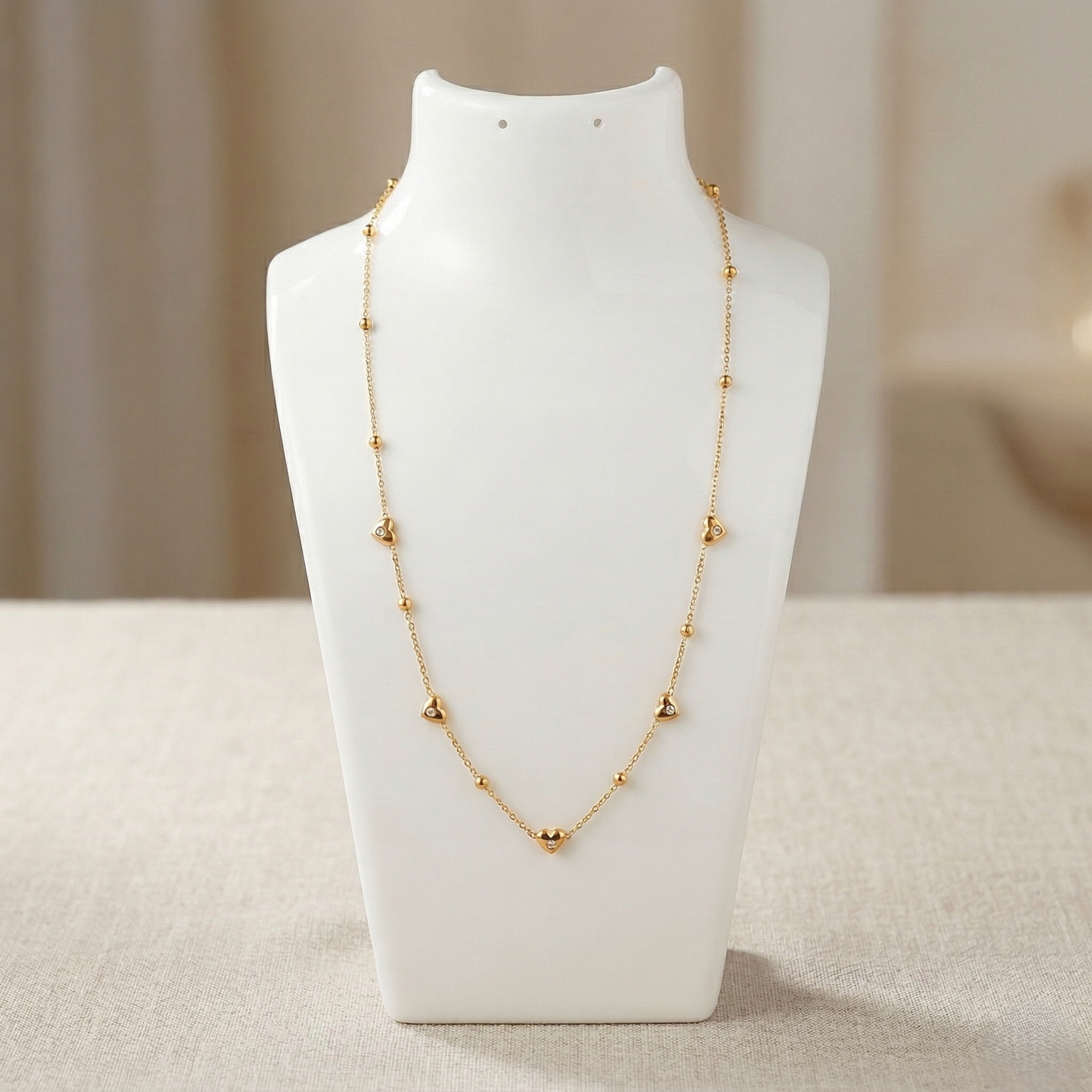 Heart Station Necklace