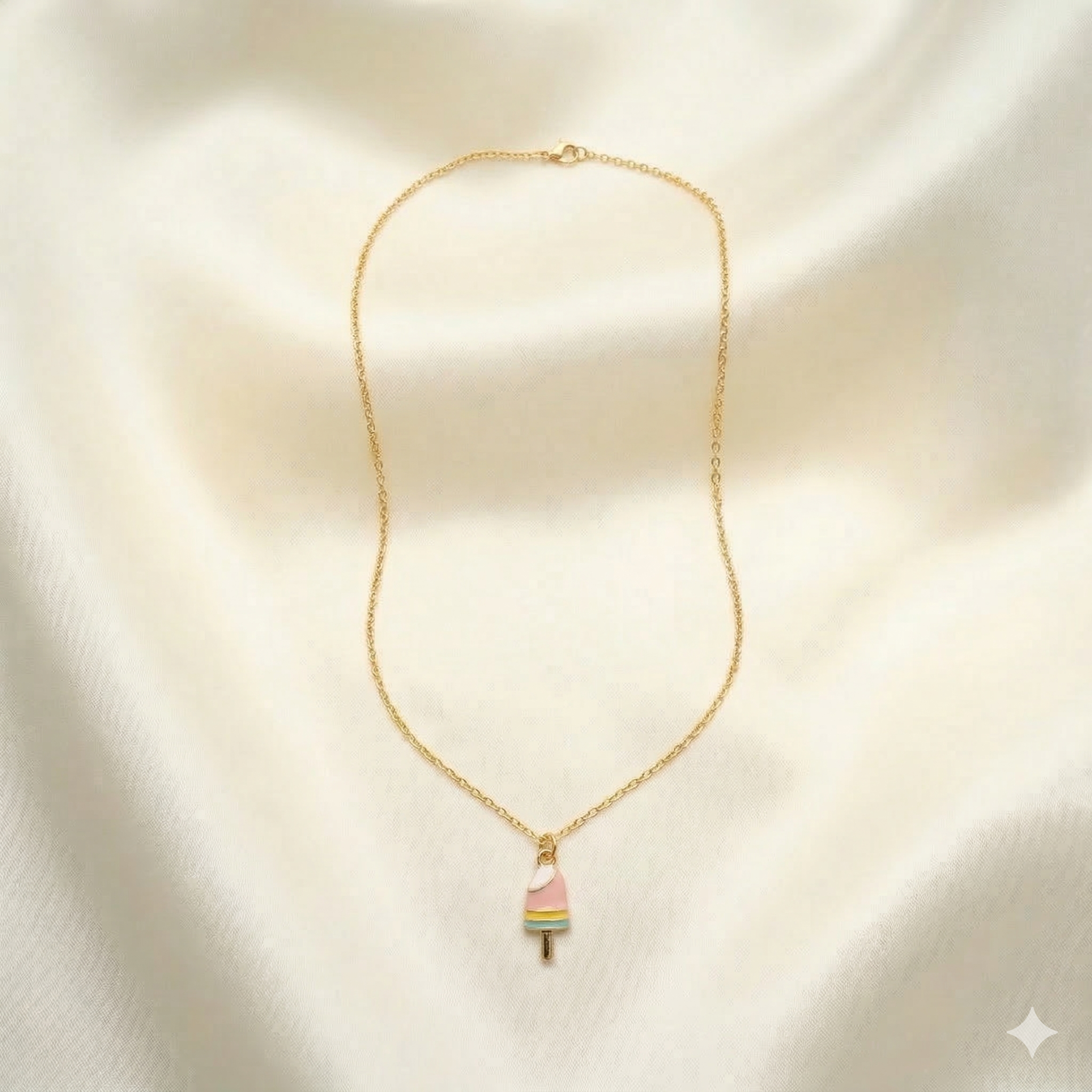 Pastel Enamel Popsicle Pendant Necklace