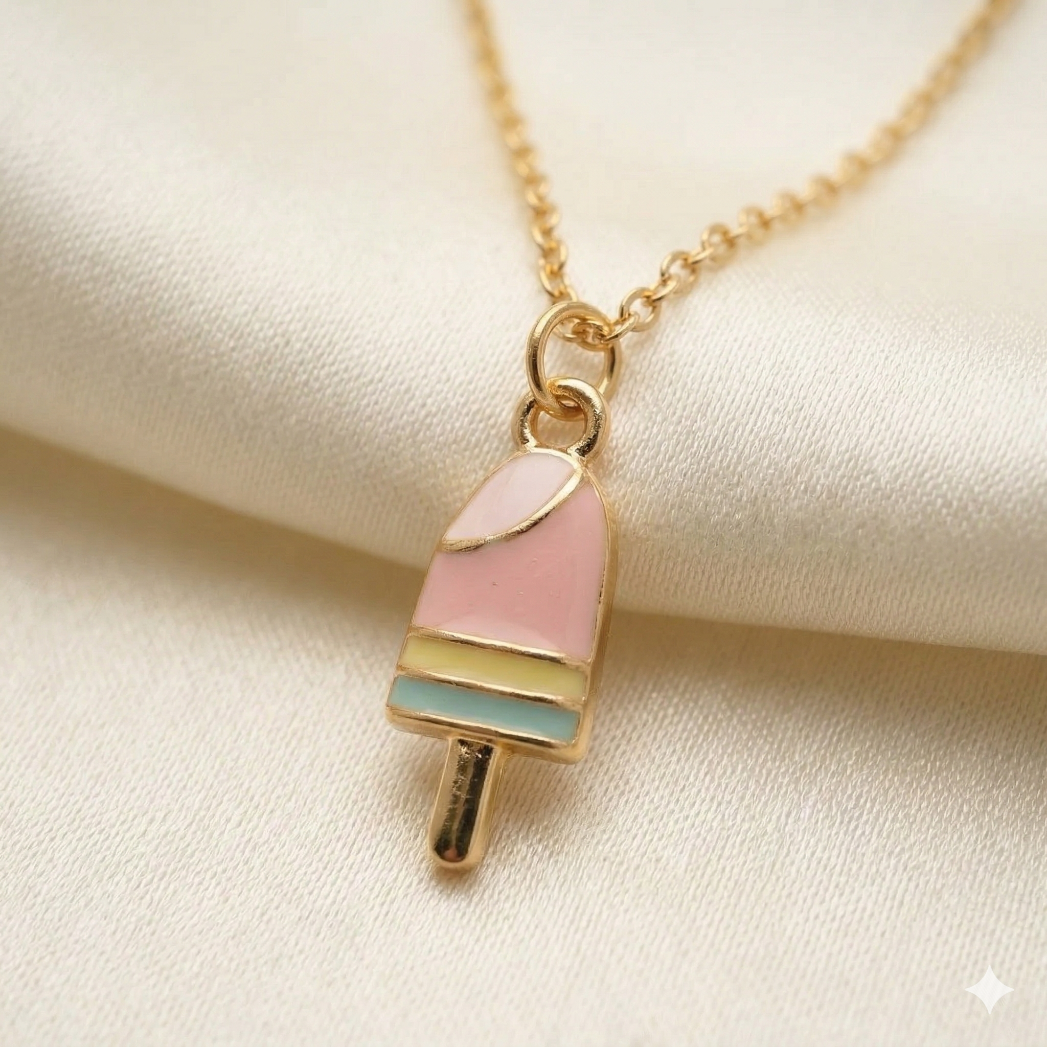 Pastel Enamel Popsicle Pendant Necklace