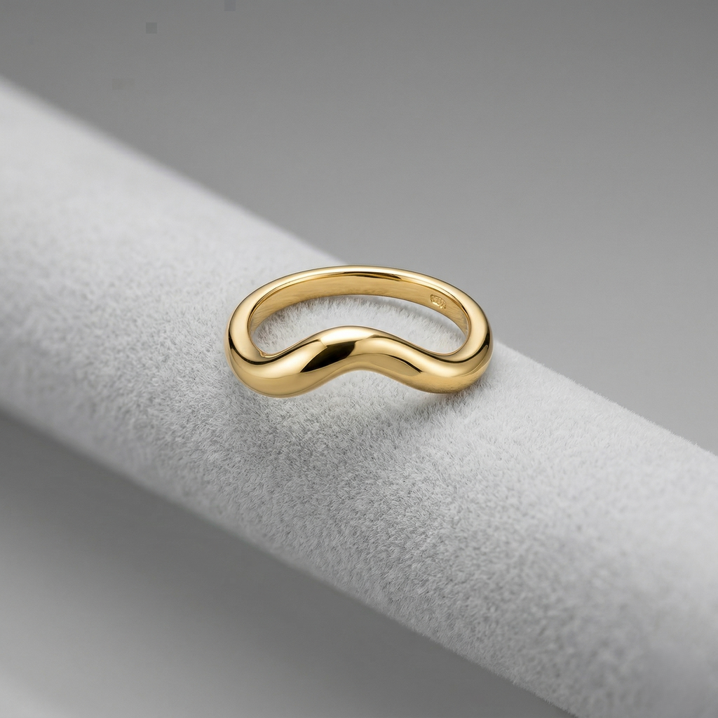 Gold Organic Wave Ring