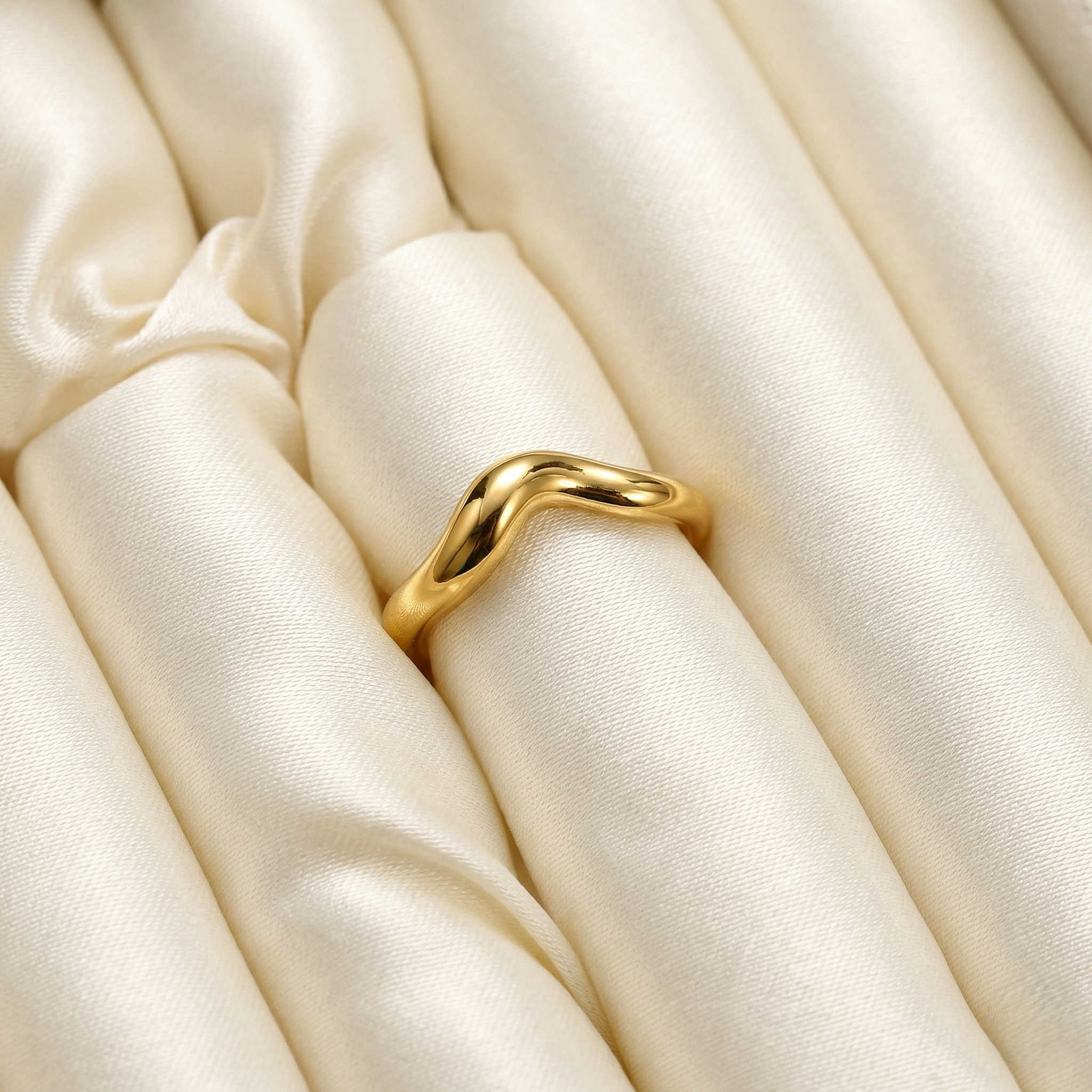 Gold Organic Wave Ring