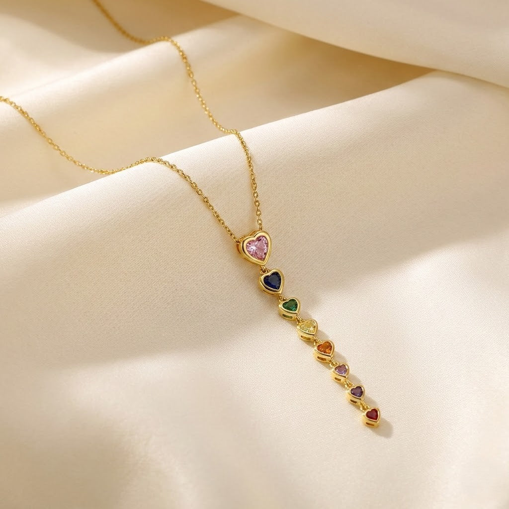 Multicolor Heart Shape Necklace